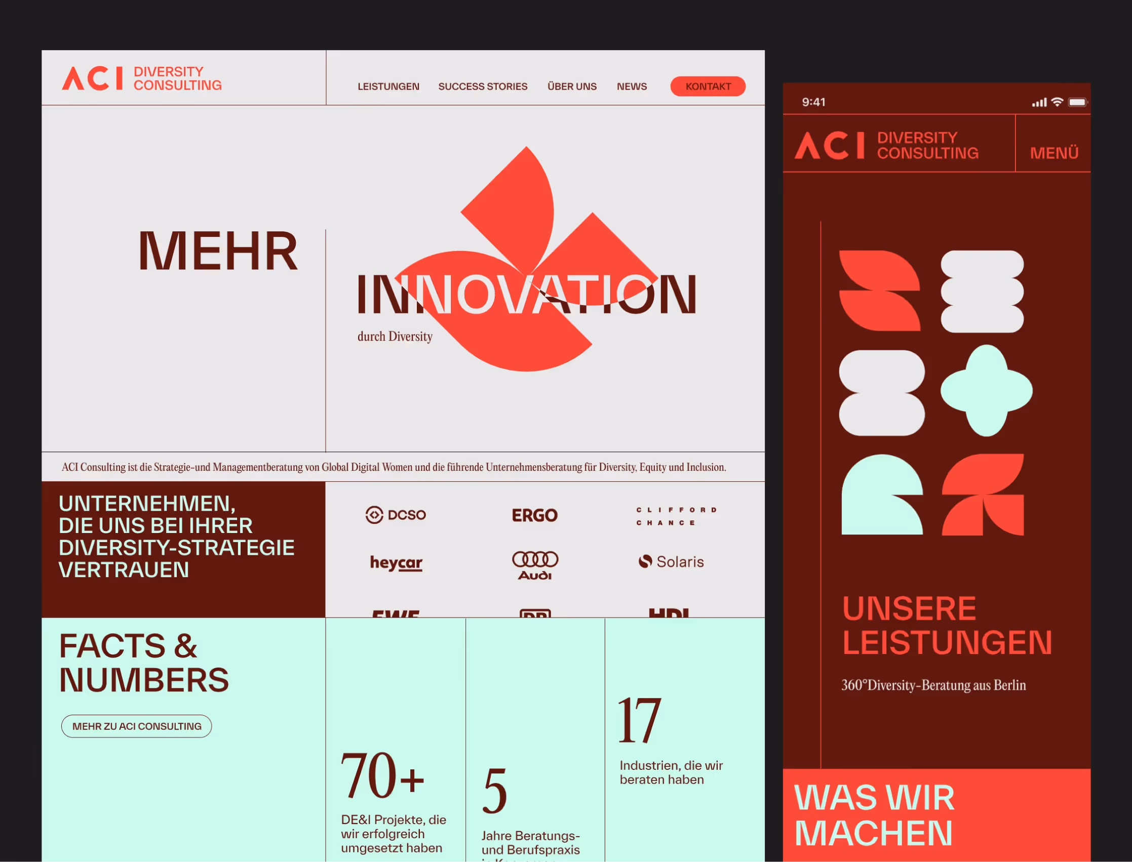 ACI Consulting landing page.