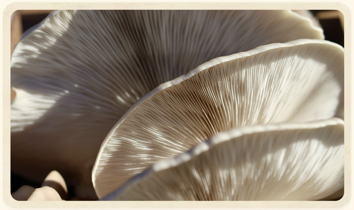 Bol en bois rempli de champignons médicinaux (shiitaké, reishi…), avec flacons d’extraits posés à côté