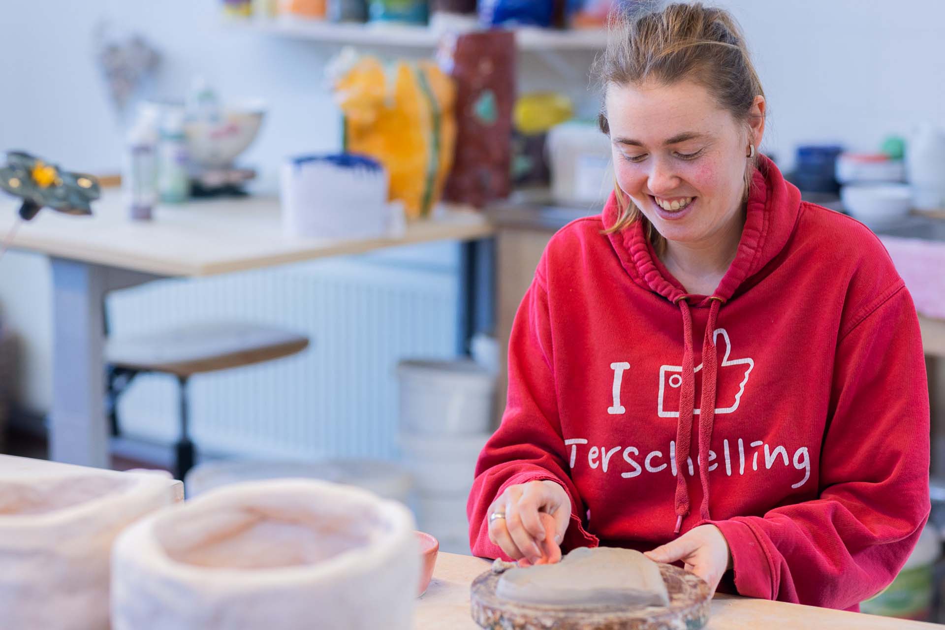 bewoner kleit hart tijdens dagbesteding op breidablick