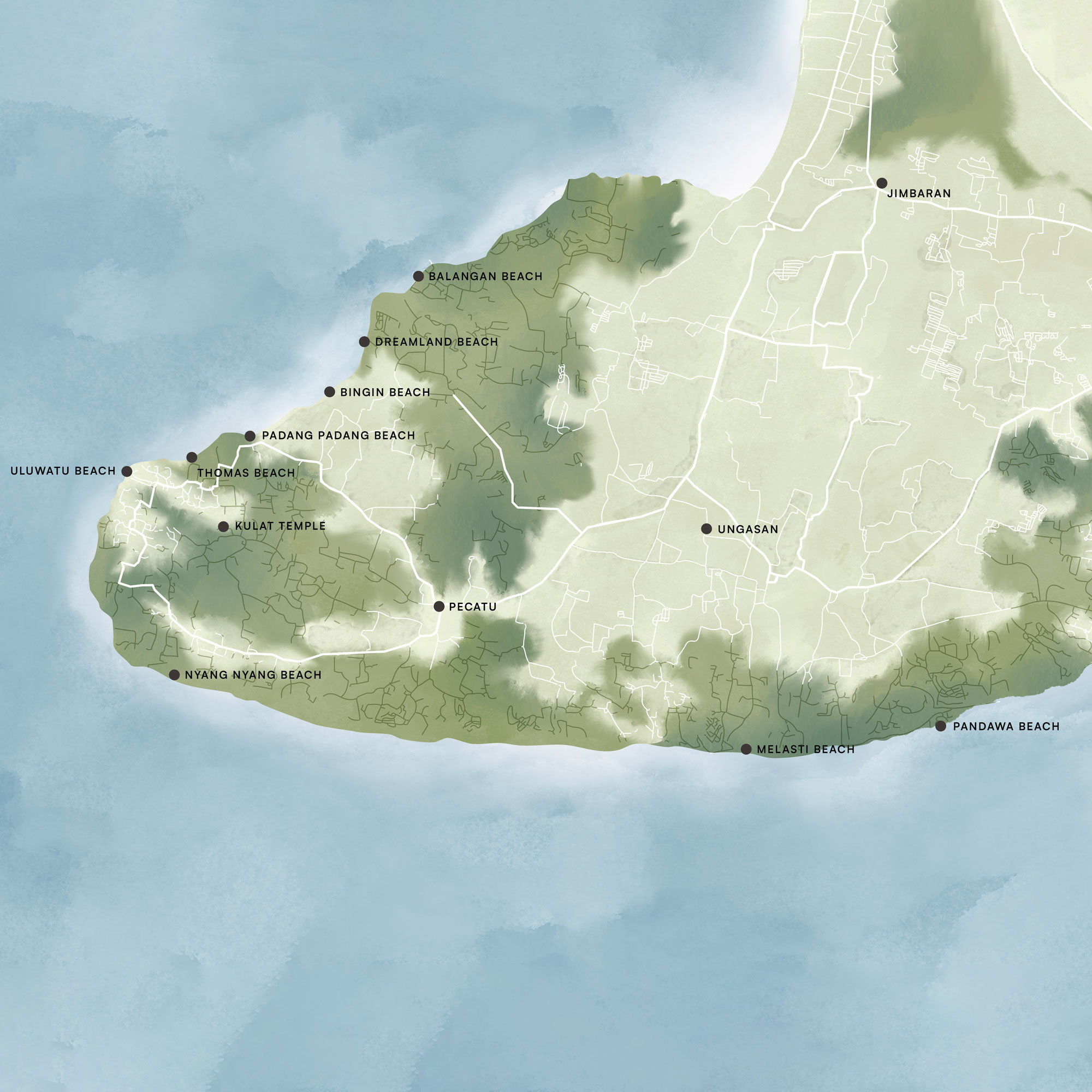 Uluwatu Map
