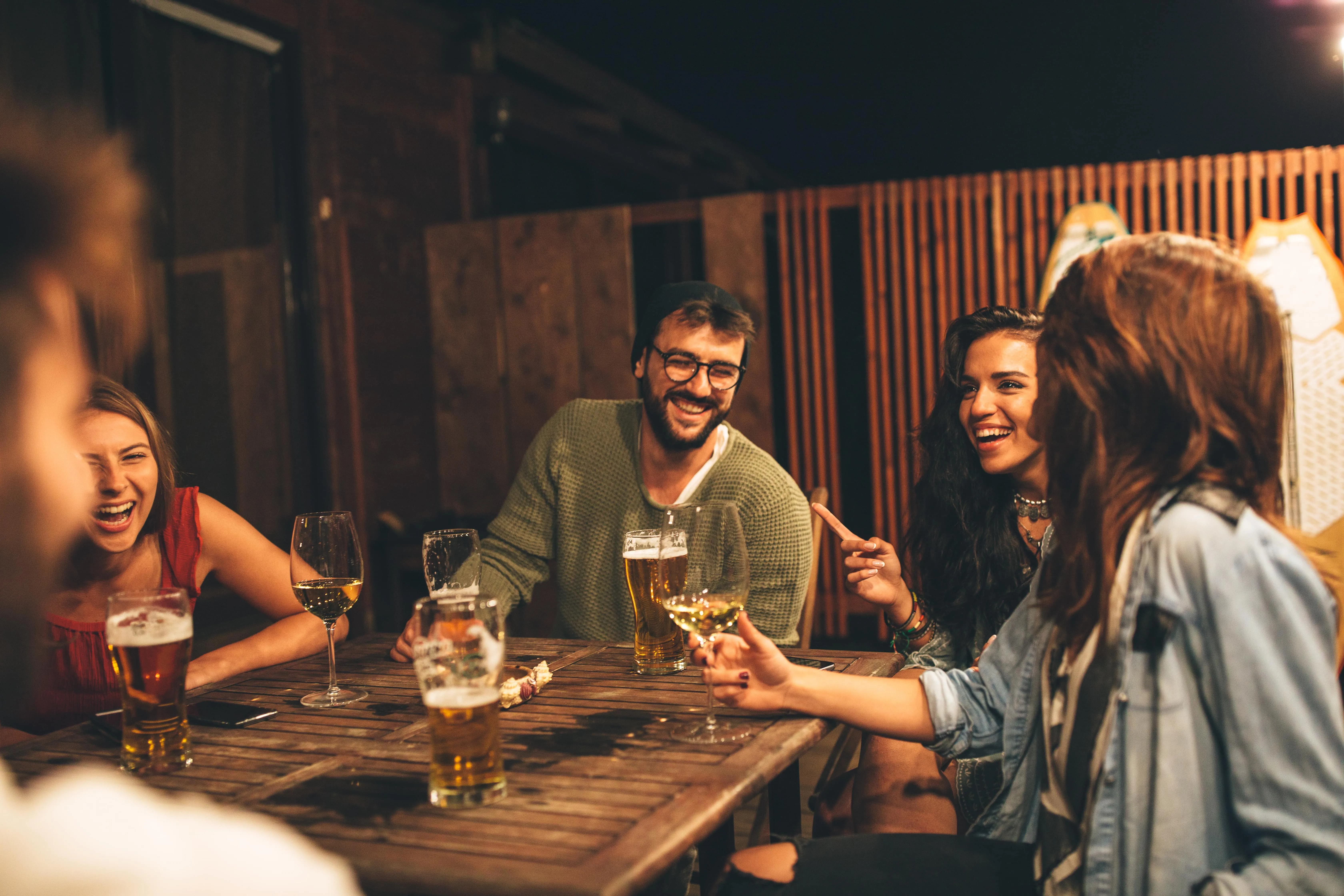 people sitting and drinking stock image