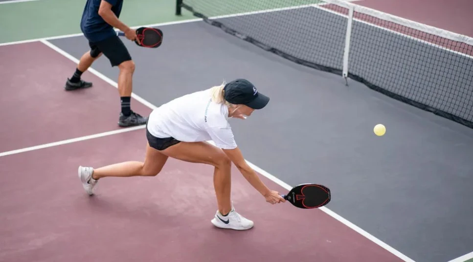 Diagram illustrating the ideal trajectory and landing zone for a third shot drop in pickleball