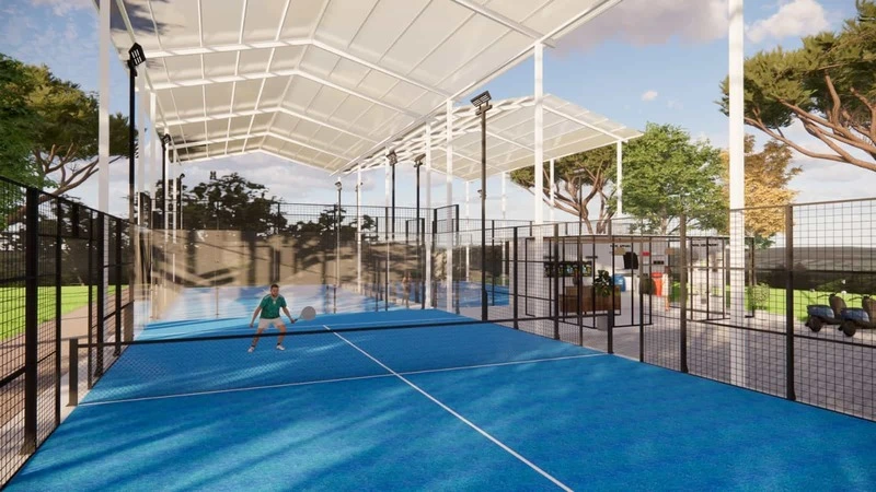 Pickleball players in action during a tournament at Bali Pickleball Club