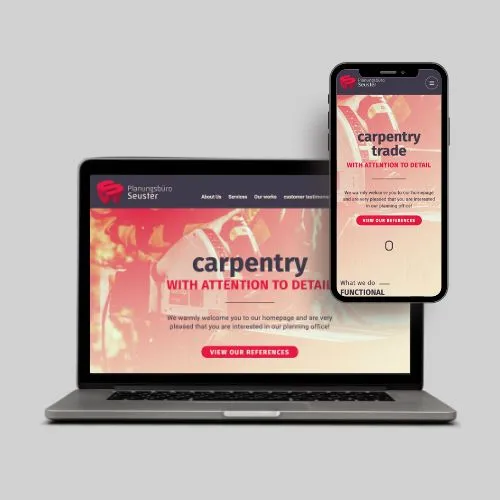 Screenshot of Planungsbuero-seuster's homepage mockup designed by Joseph Potential
