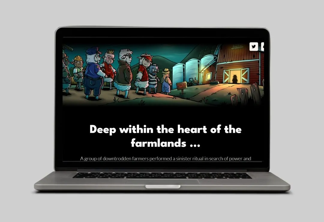 Screenshot of Odd flock's homepage mockup designed by Joseph Potential