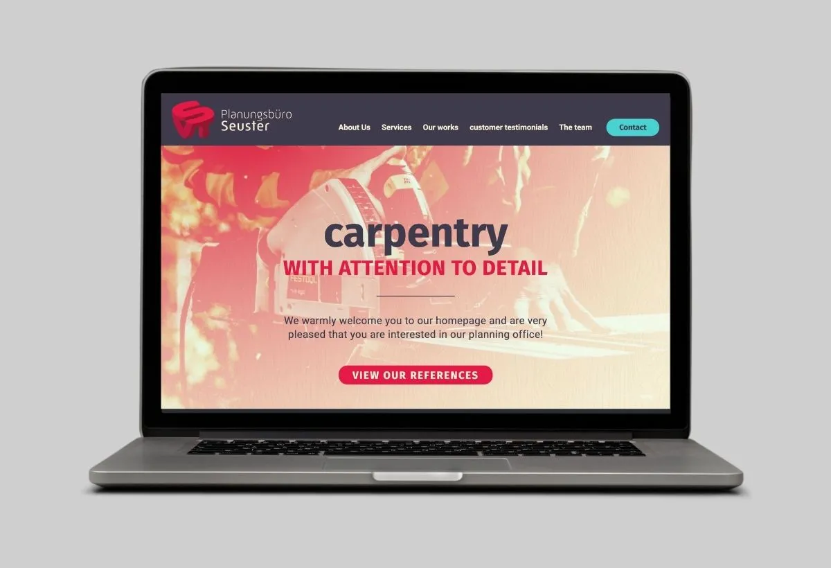 Screenshot of Planungsbuero-seuster's homepage mockup designed by Joseph Potential