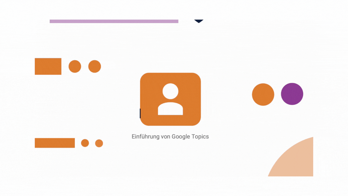 An animation explaining Google Topics