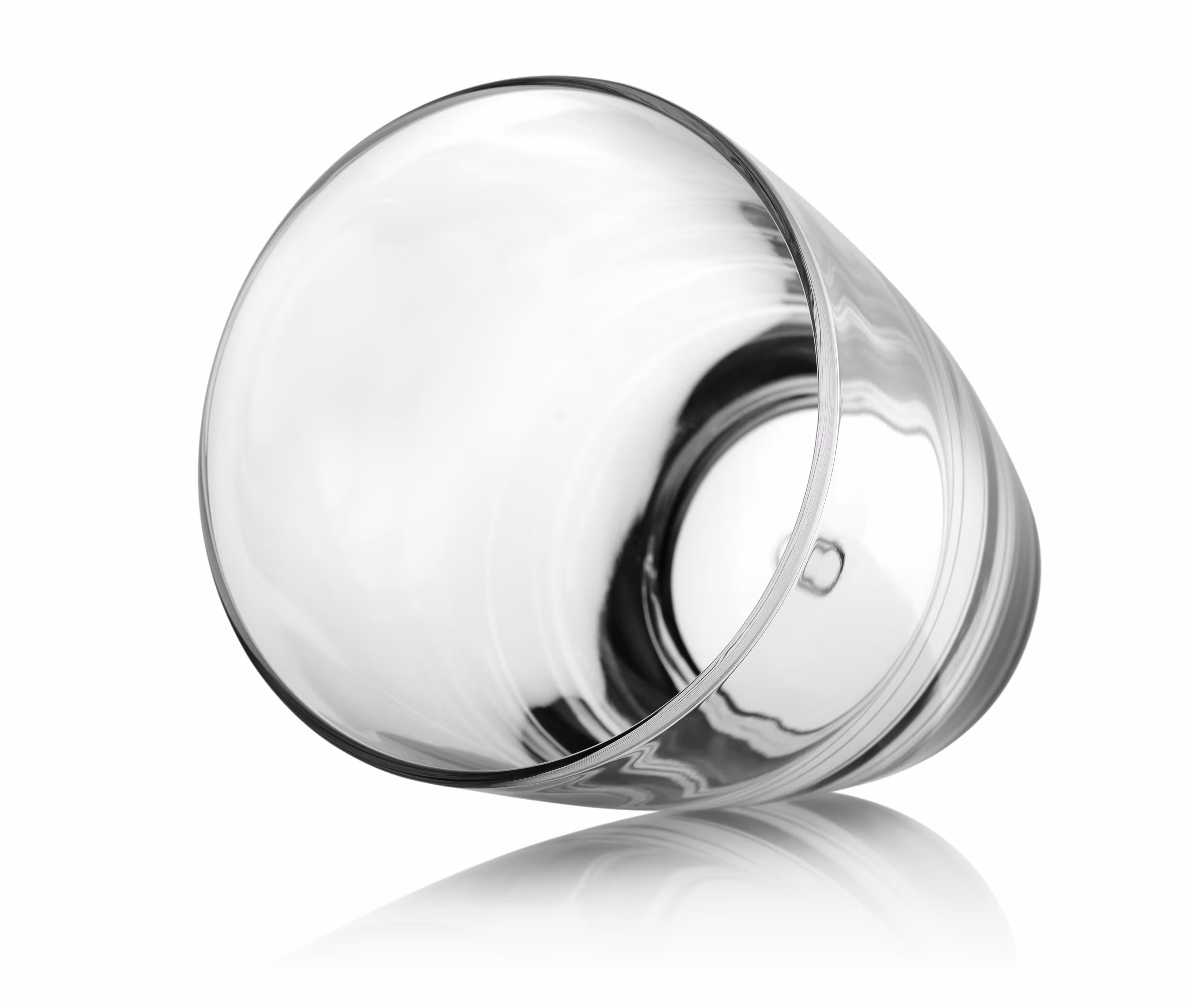 Photo of an empty glass on its side
