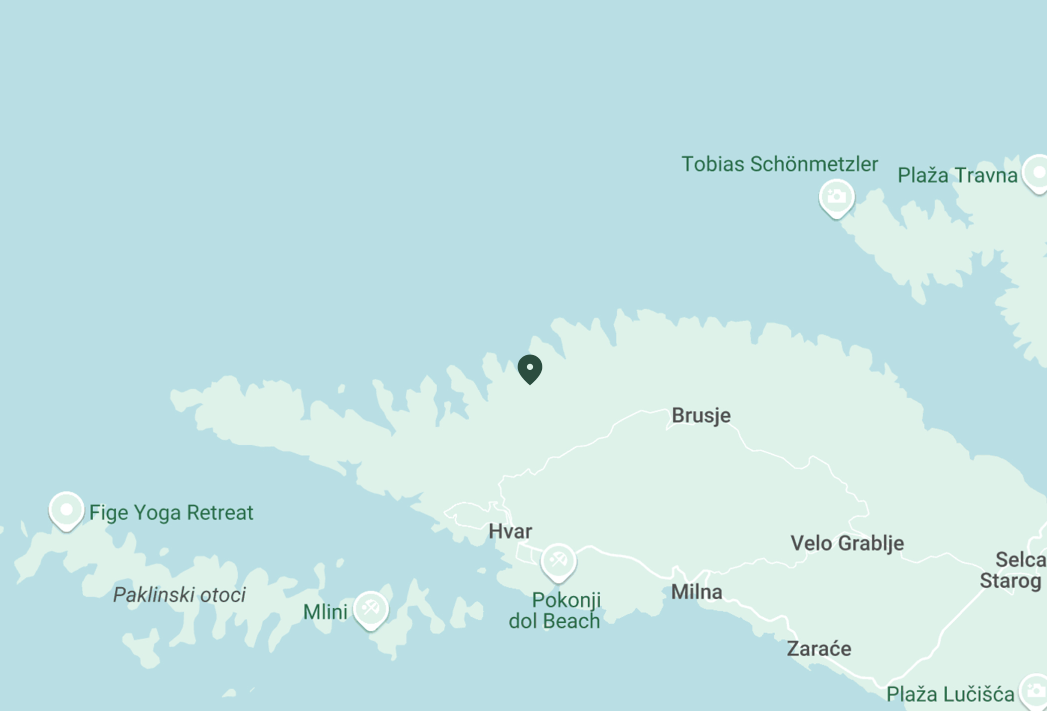 A google map of a greater area