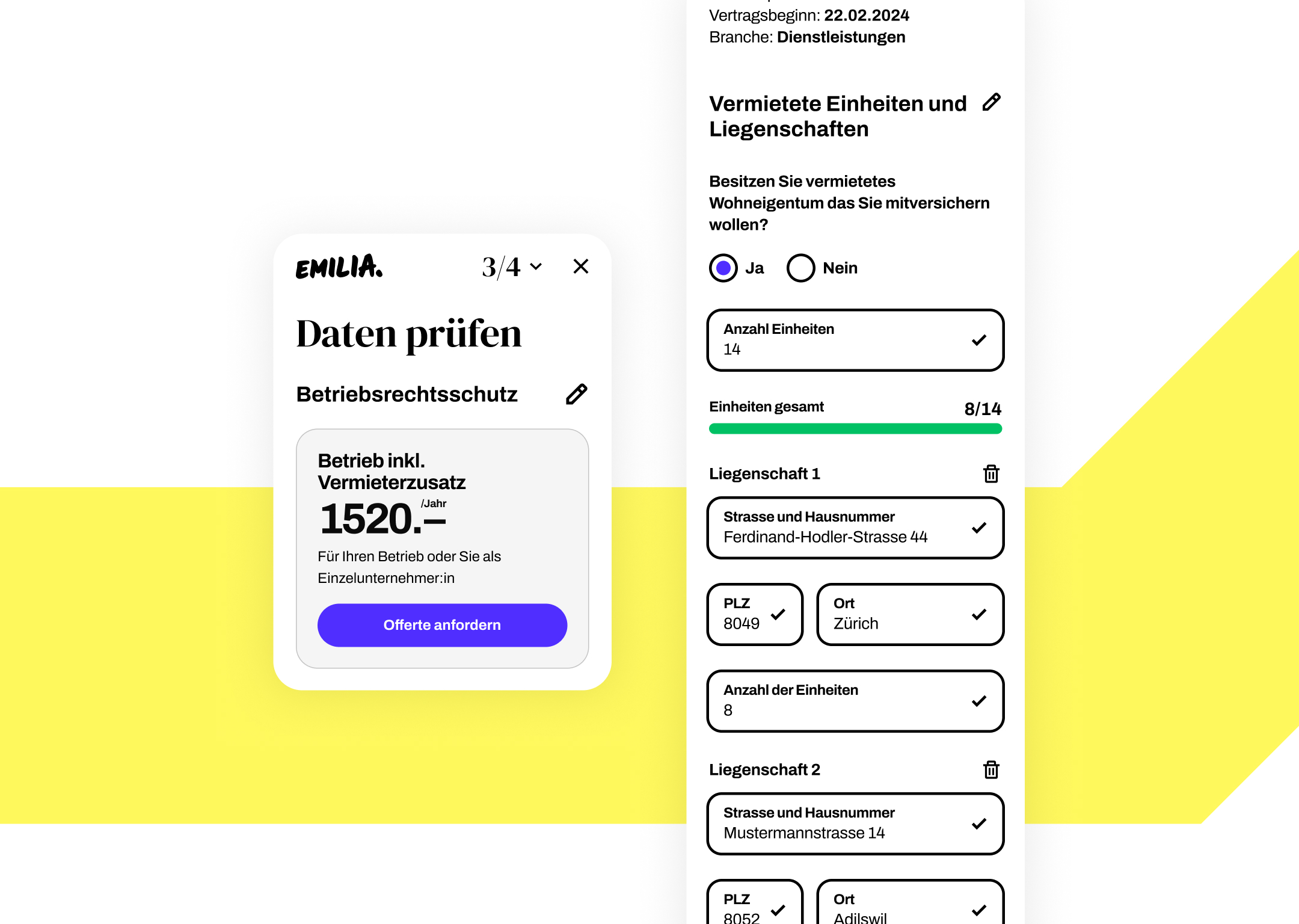 Emilia - Legal Insurance PWA
