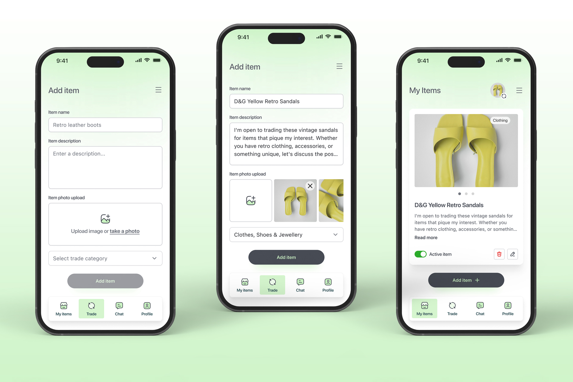 Bazarium - Item Trading App MVP
