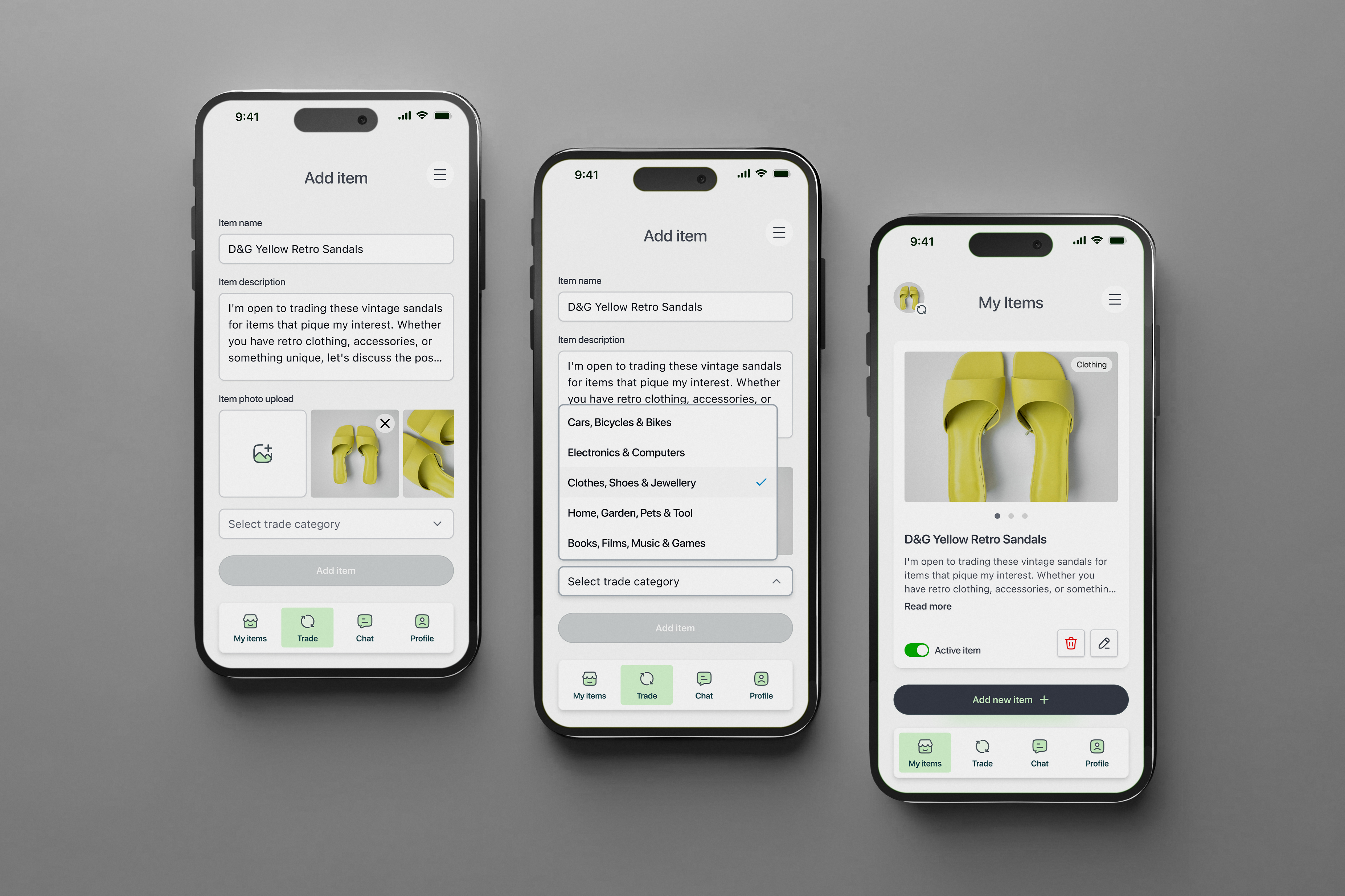 Bazarium - Item Trading App MVP