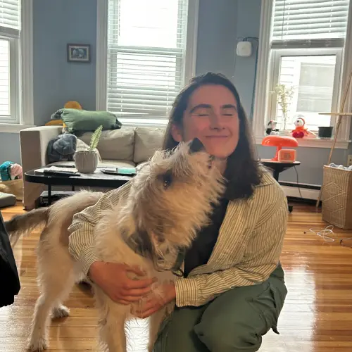 Emma K. with dog