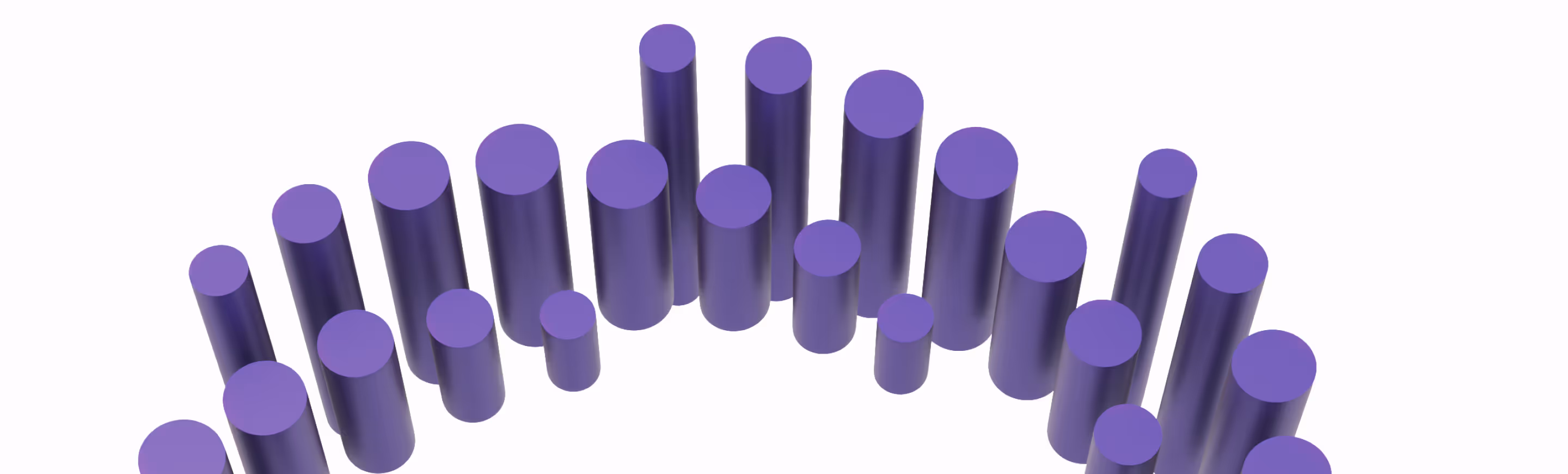 3D-Diagramm mit violetten Balken zur Visualisierung von Blockchain-Daten im Gotaris Krypto-Analyse-Kontext.