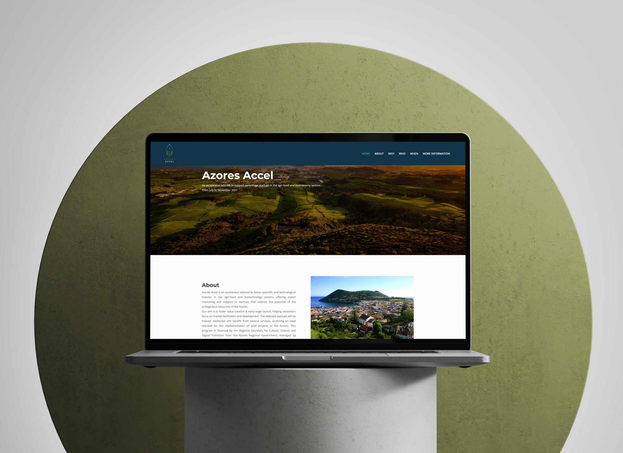 Azores Accel — custom website development portfolio project