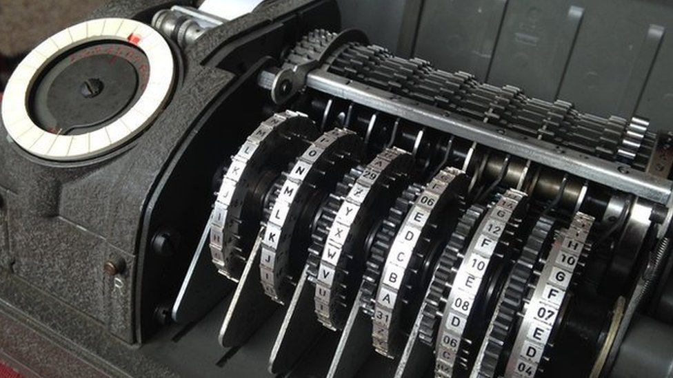 Internal cipher wheels of a Crypto AG encryption machine, image via BBC