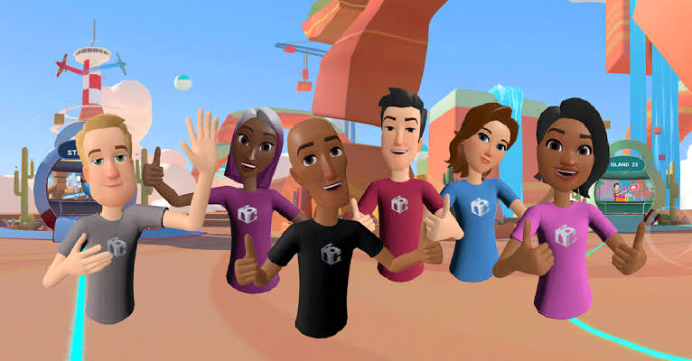 Cartoon avatars in a virtual social world