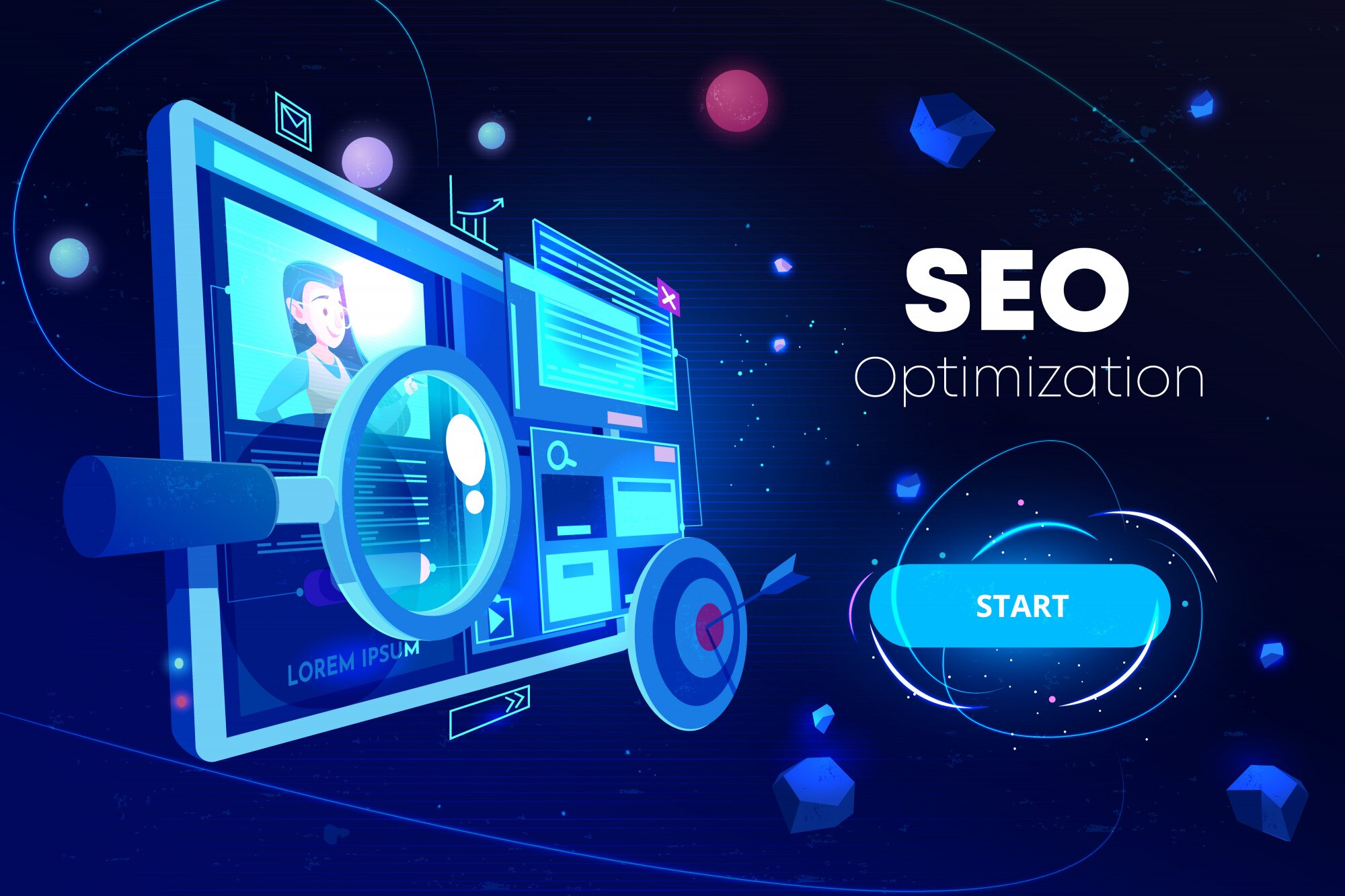SEO optimization interface illustration