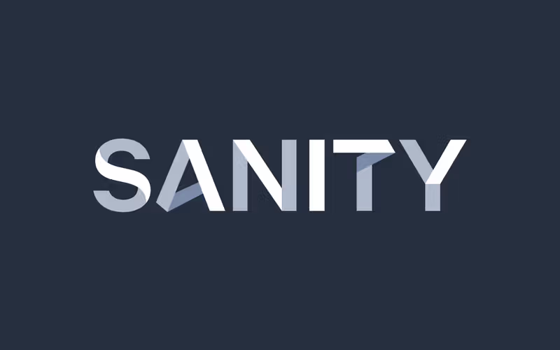 Sanity logo on a dark background