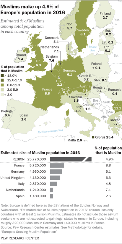 Map of Europe accompanying the article
