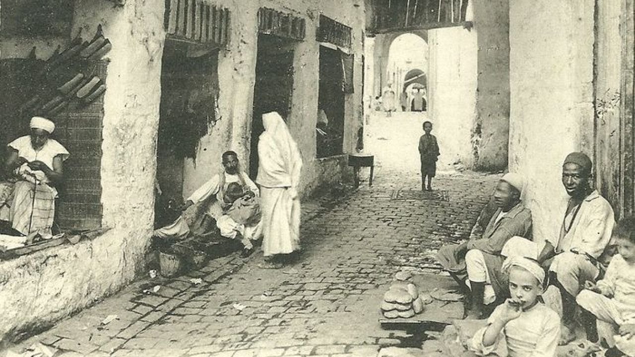 Historical photograph of a traditional bathhouse