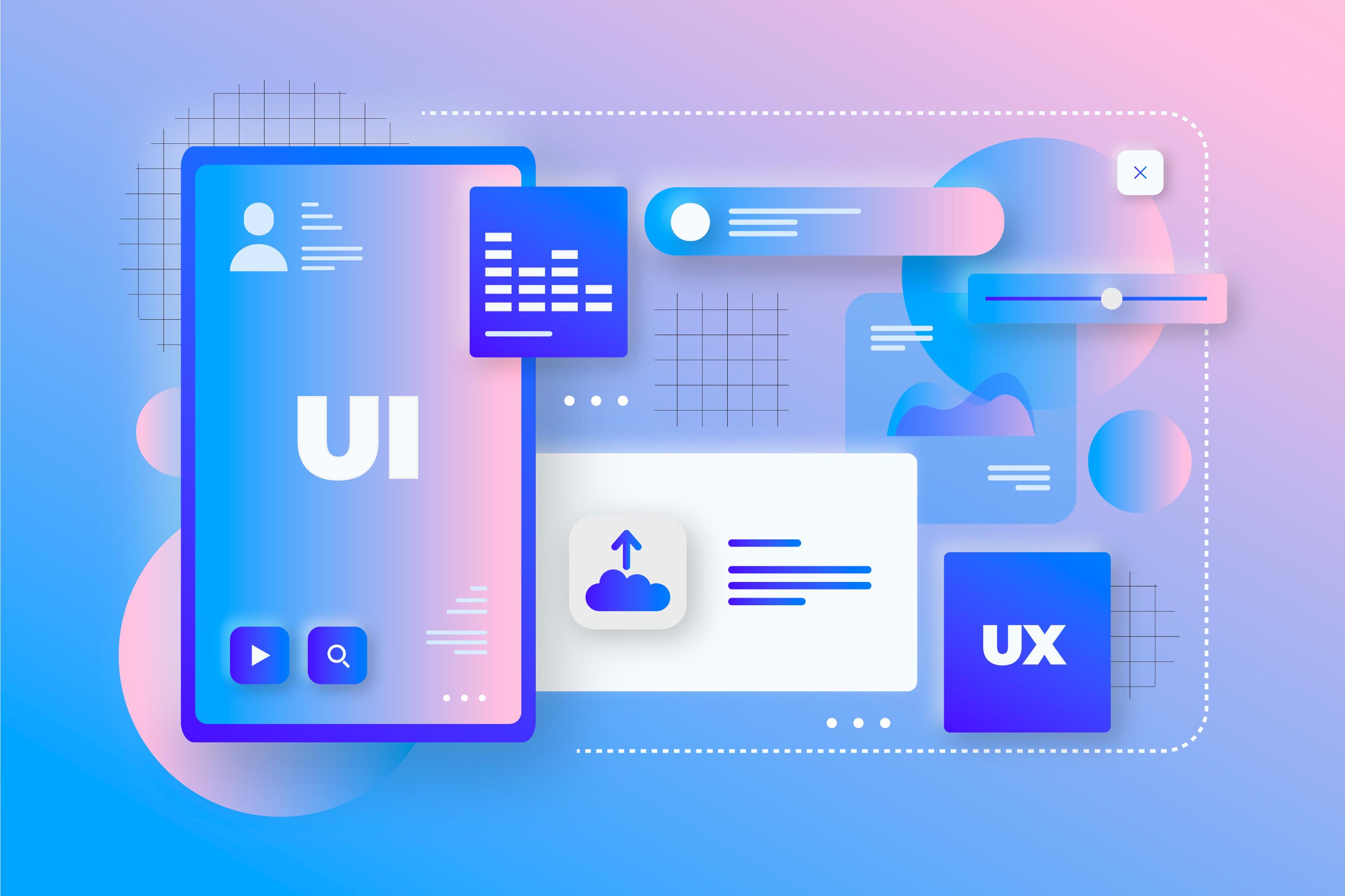 Colourful interface design illustration