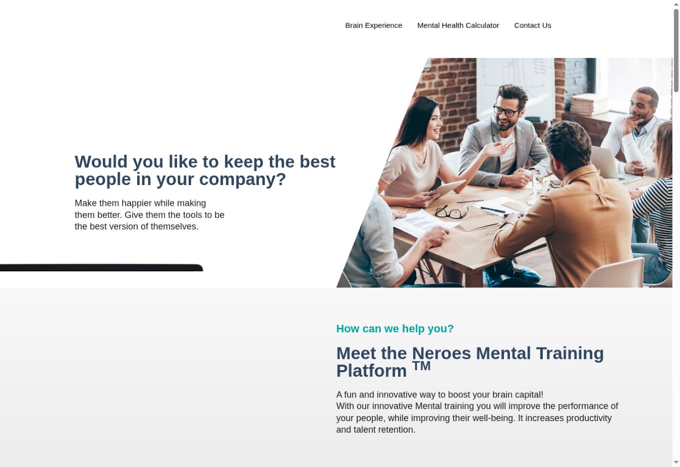 Neroes website homepage screenshot