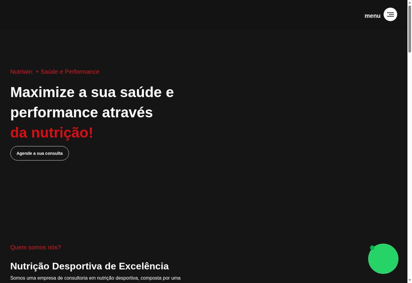 Nutriwin website homepage screenshot