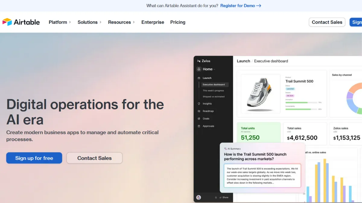 Screenshot of Tool Homepage