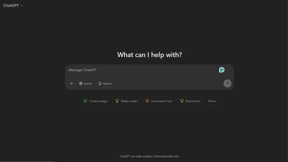 Screenshot of Tool Homepage