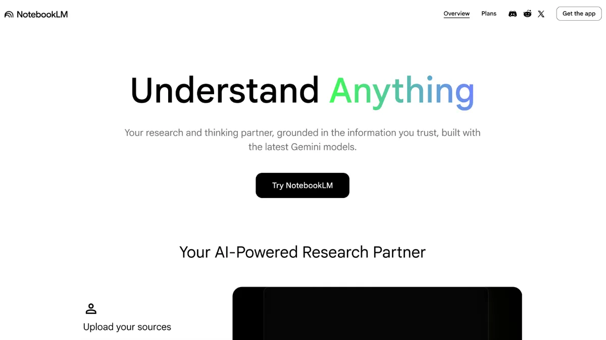 Screenshot of Tool Homepage