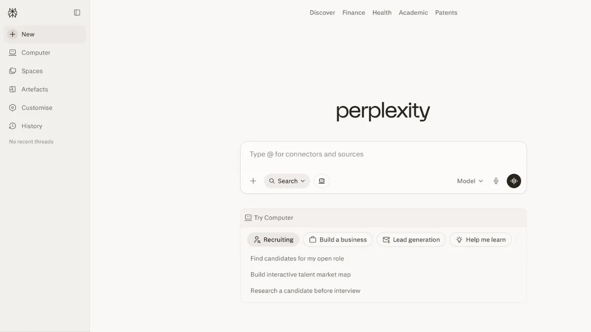 Screenshot of Tool Homepage