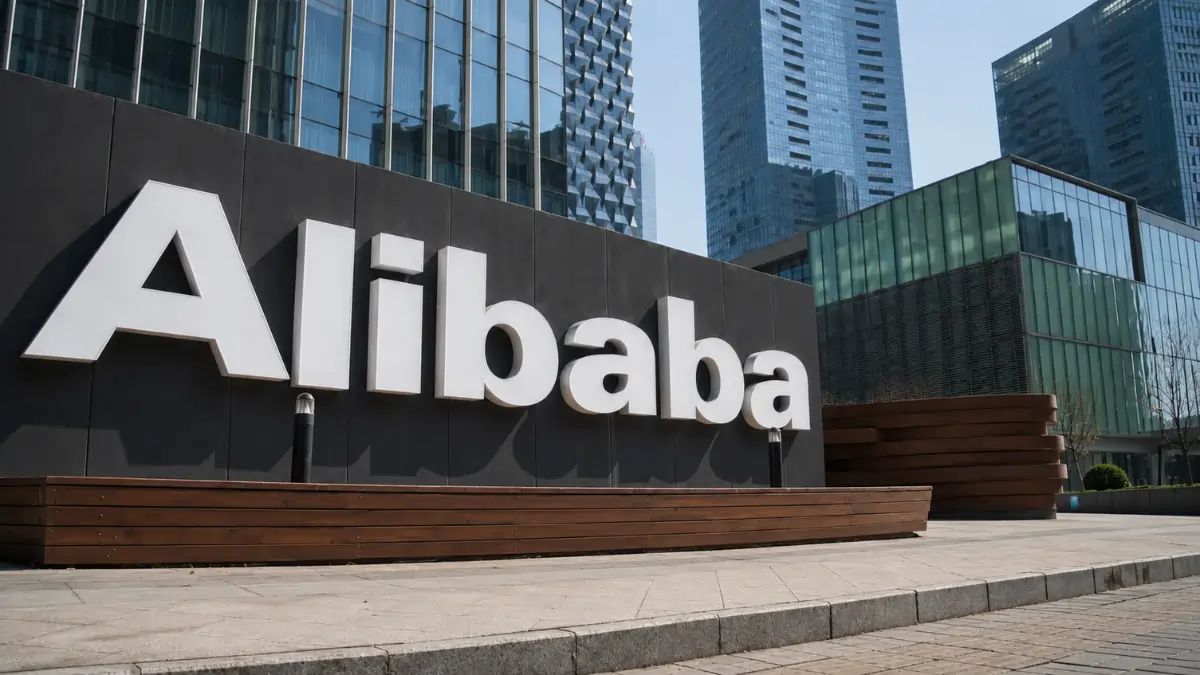 White Alibaba sign in daylight