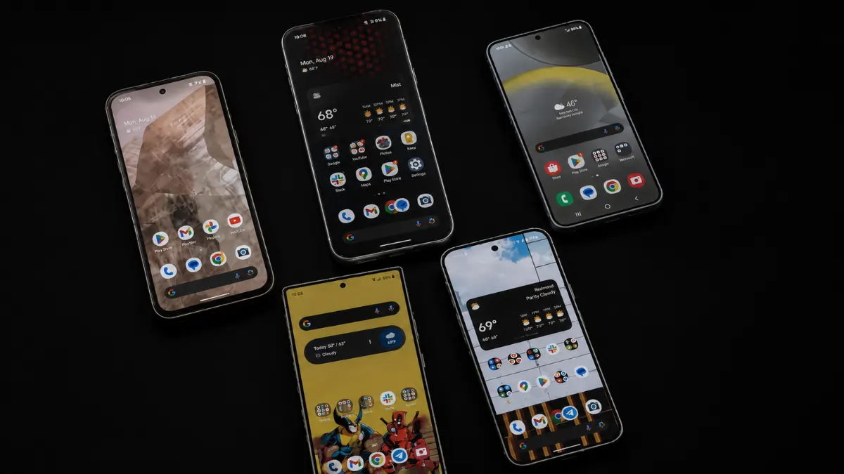 Collection of flagship smartphones