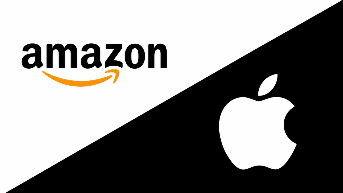 Apple and Amazon logos