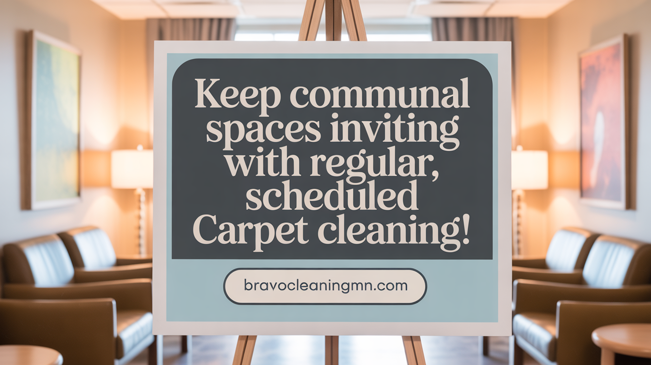 Keep communal spaces pristine with regular, scheduled carpet cleaning!