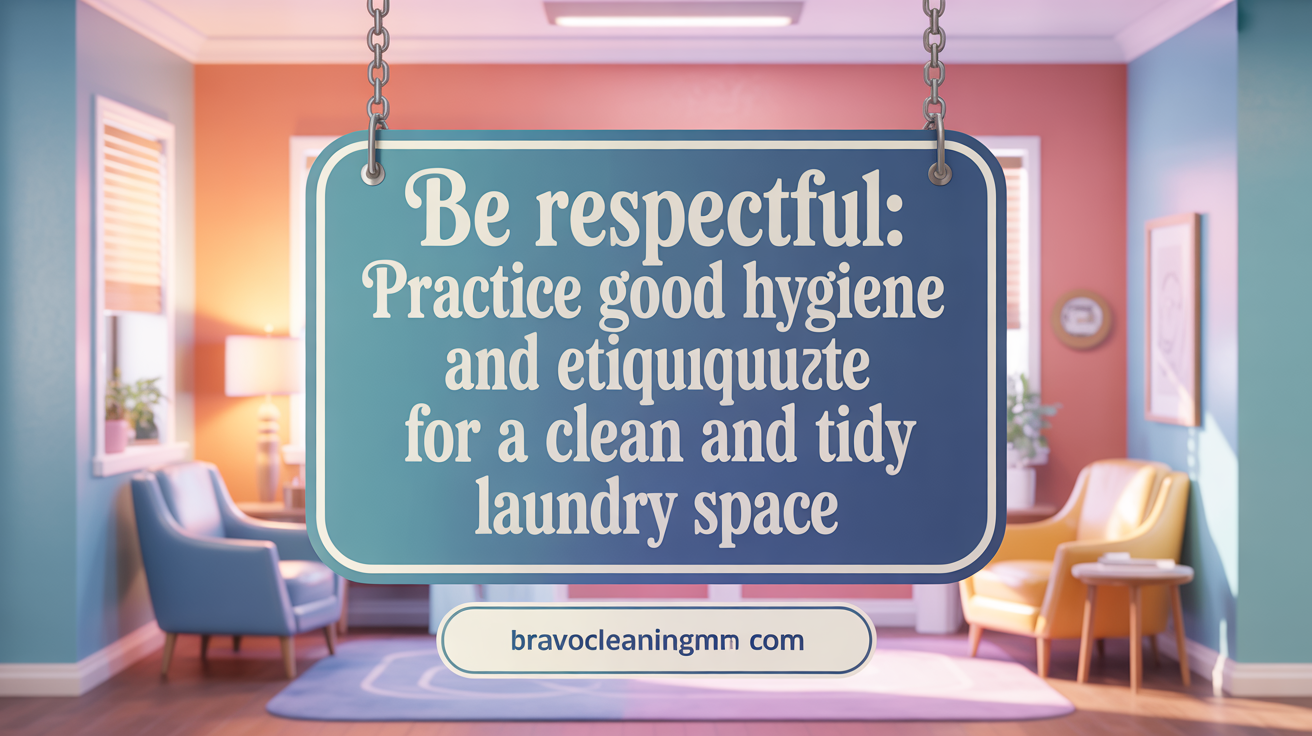 Be Respectful: Practice good hygiene and etiquette for a cleaner laundry space