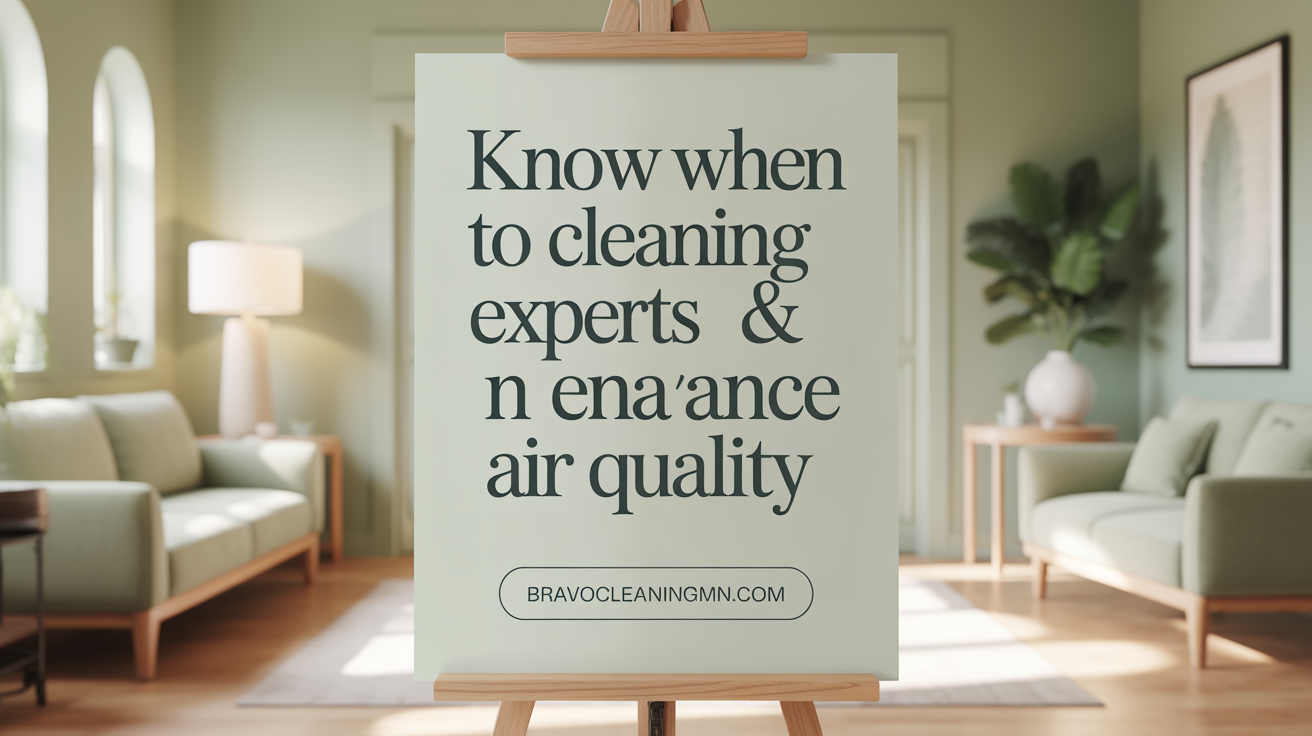 Know When to Call Cleaning Experts &amp; Improve Air Quality