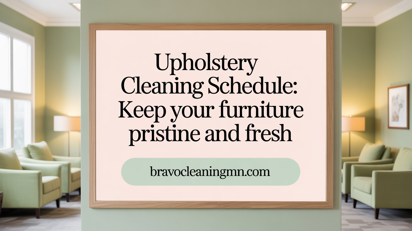 Upholstery Cleaning Schedule: Keep Your Furniture Pristine