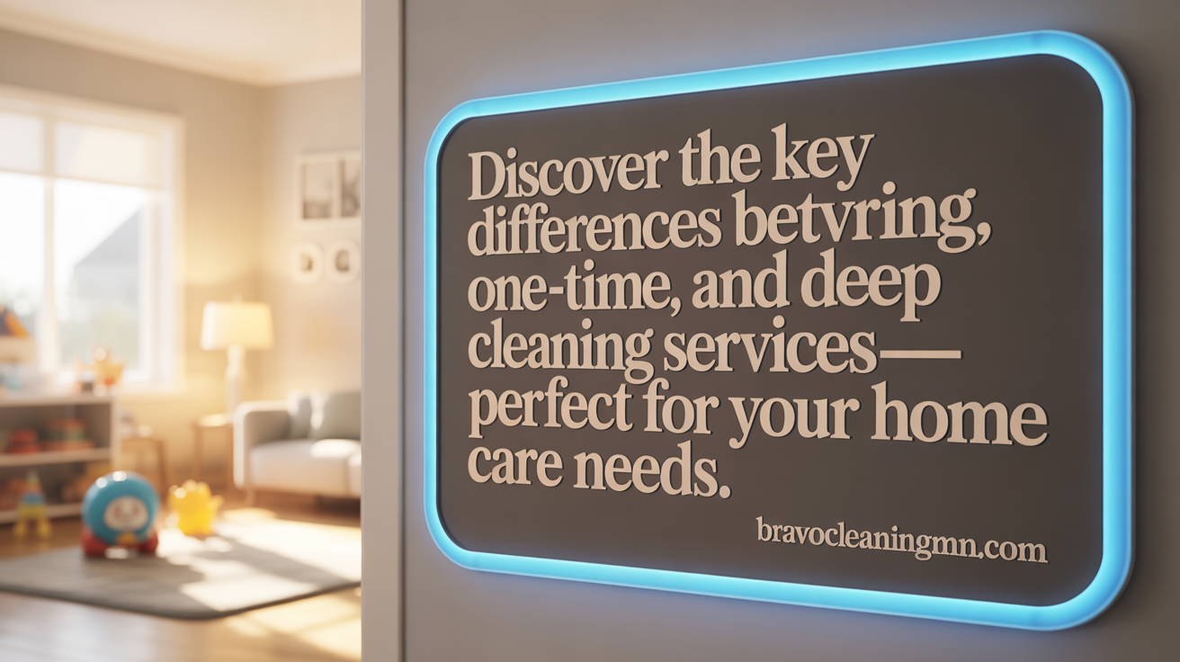 Discover the Key Differences Between Recurring, One-Time, and Deep Cleaning Services
