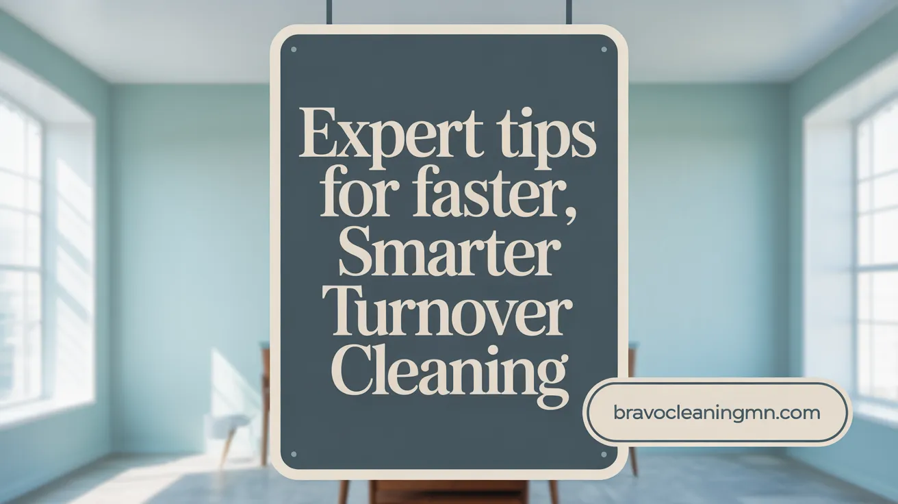Expert Tips for Faster, Smarter Turnover Cleaning