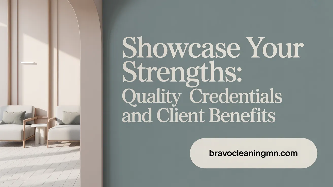 Showcase Your Strengths: Quality Credentials and Client Benefits