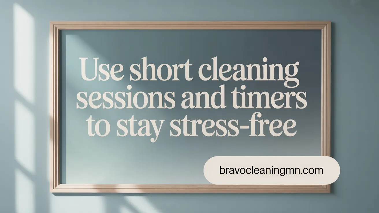 Use Short Cleaning Sessions and Timers to Stay Stress-Free