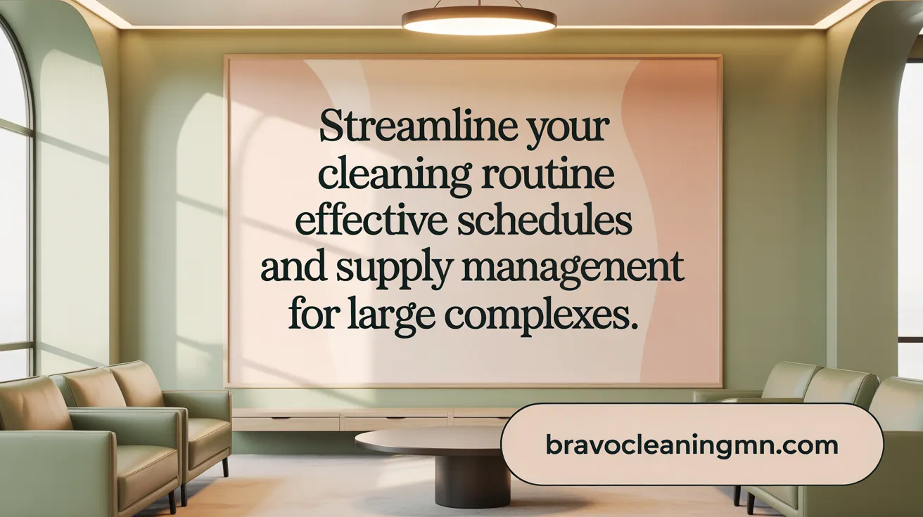 Streamline Your Cleaning Routine
Effective schedules and supply management for large complexes.