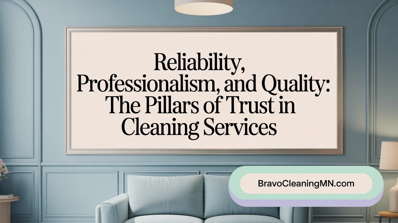Reliability, Professionalism, and Quality: The Pillars of Trust in Cleaning Services