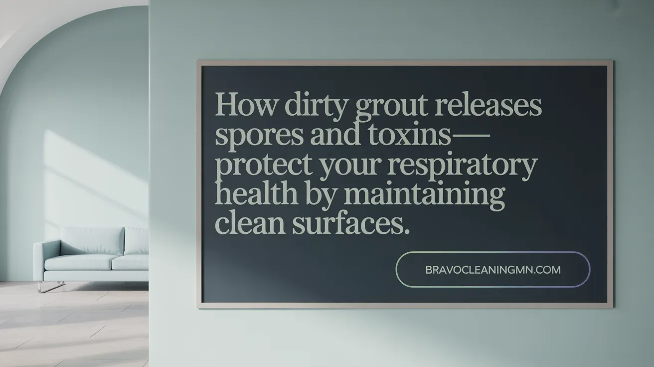 How dirty grout releases spores and toxins—protect your respiratory health by maintaining clean surfaces.