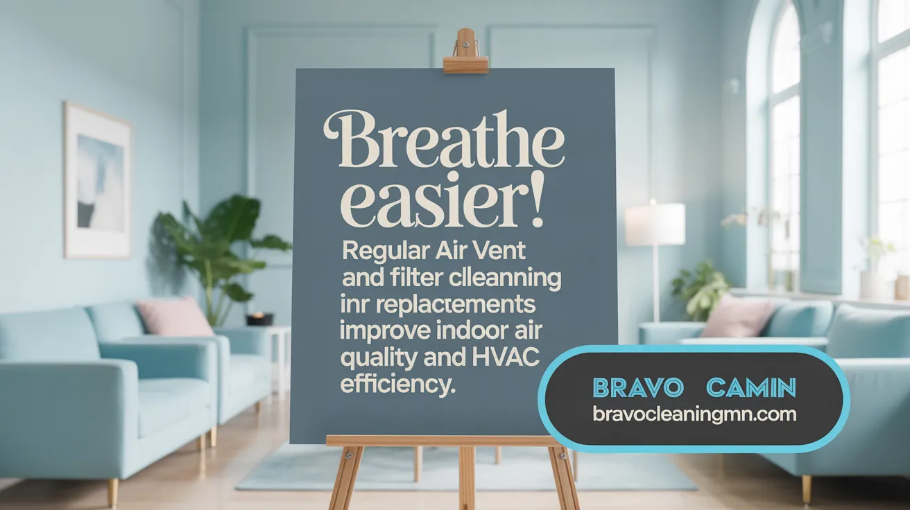 Breathe Easier! Regular air vent cleaning and filter replacements improve indoor air quality and HVAC efficiency.