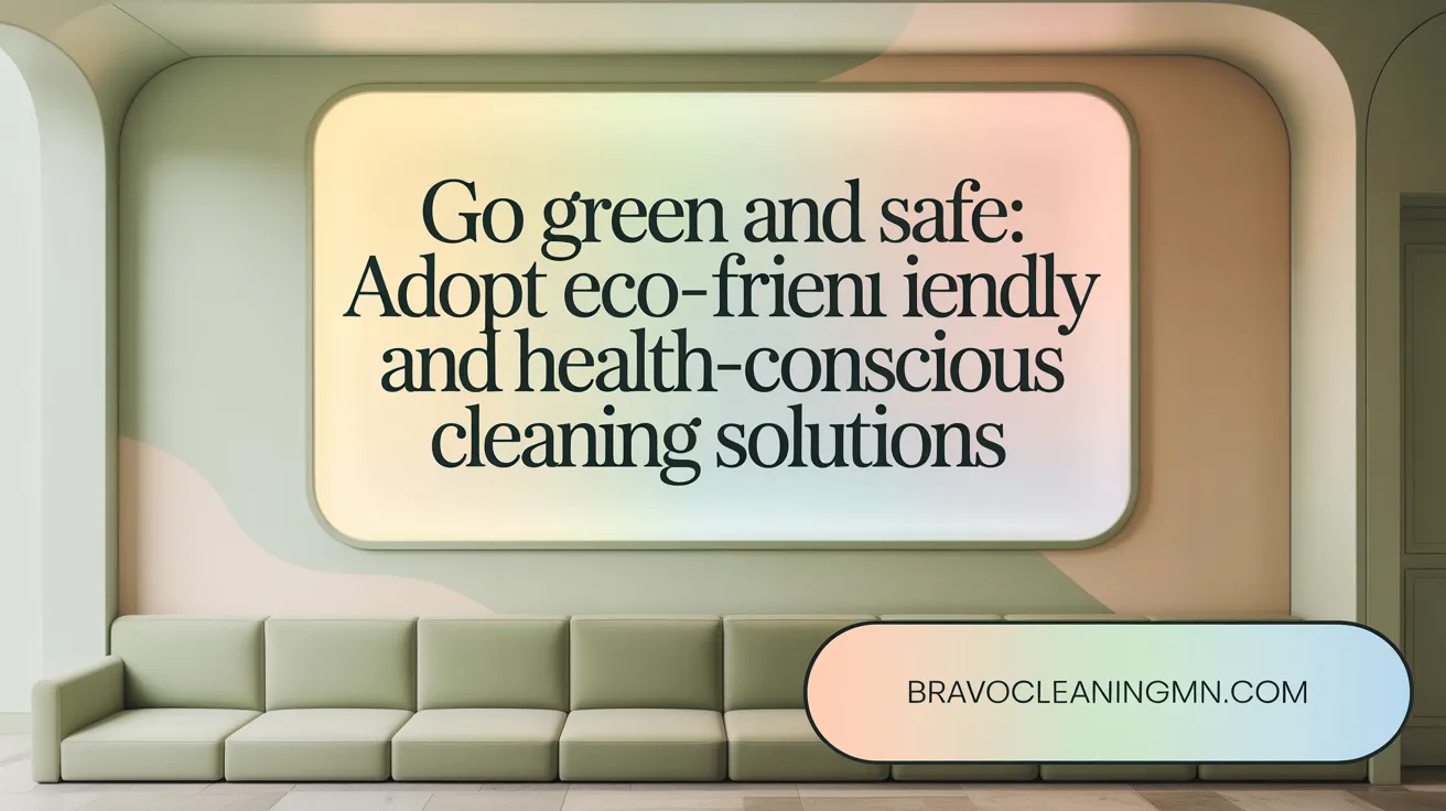 Go Green and Safe: Adopt Eco-Friendly and Health-Conscious Cleaning Solutions