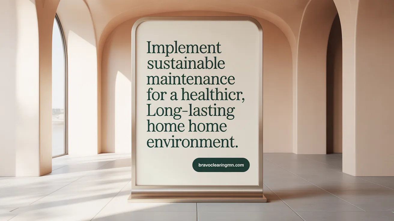 Implement sustainable maintenance for a healthier, long-lasting home environment.