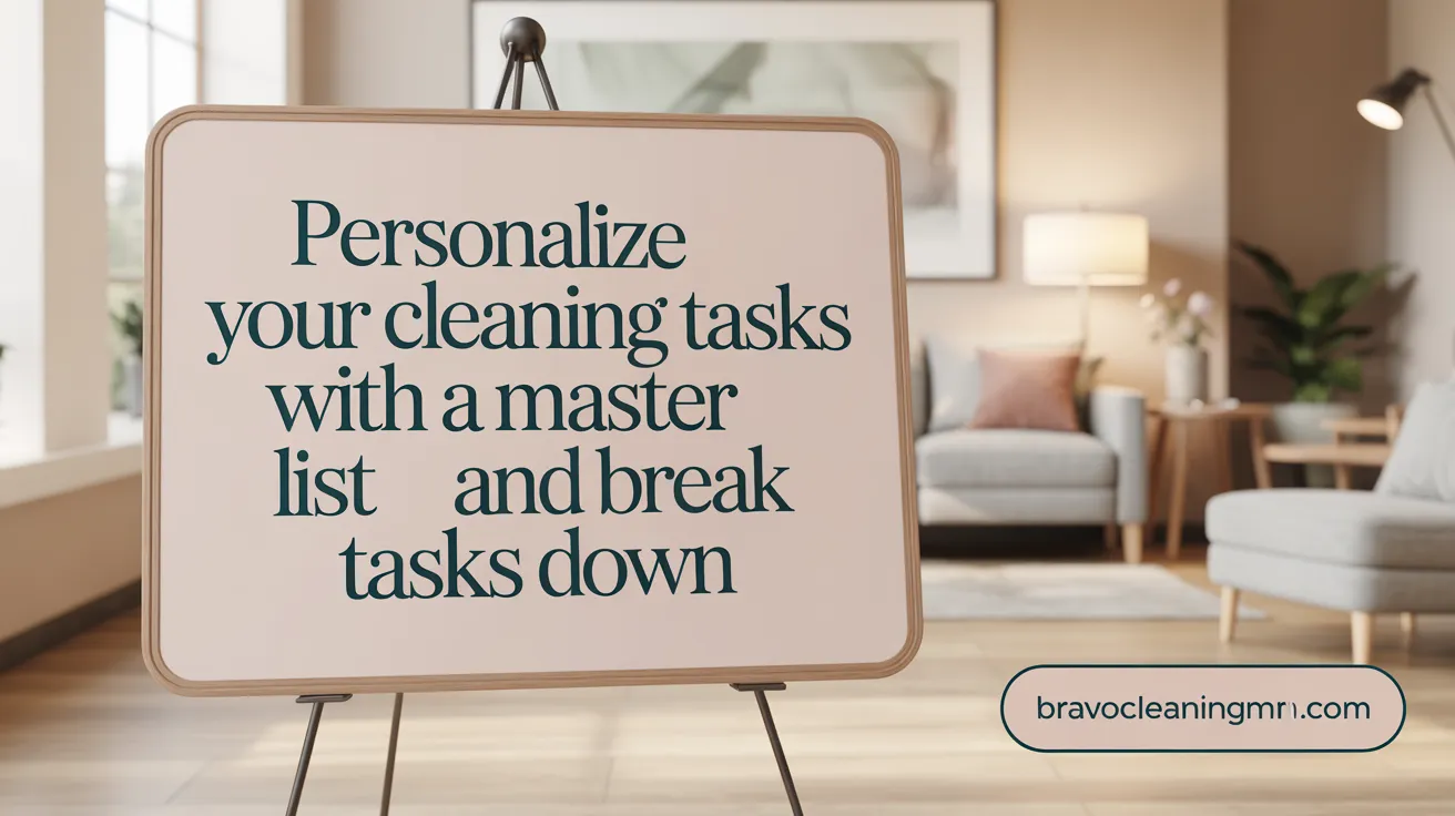 Personalize Your Cleaning Tasks with a Master List and Break Tasks Down